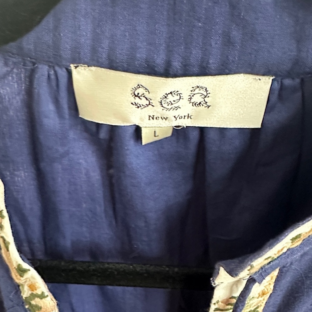 Sea Navy Floral blouse from Tuckernuck. - Picture 2 of 3